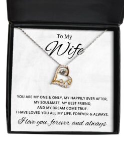 To My Wife Love Dancing Necklace, You Are My One And Only, My Happily Even After, Birthday Gifts, Valentines Day Gifts For Wife From Husband