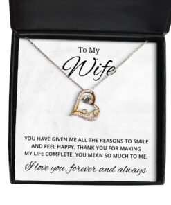 To My Wife Love Dancing Necklace, You Have Given Me All The Reason To Smile, Birthday Gifts, Valentines Day Gifts For Wife From Husband