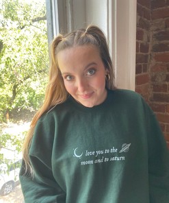 To the Moon and to Saturn Sweatshirt, Unisex Crewneck