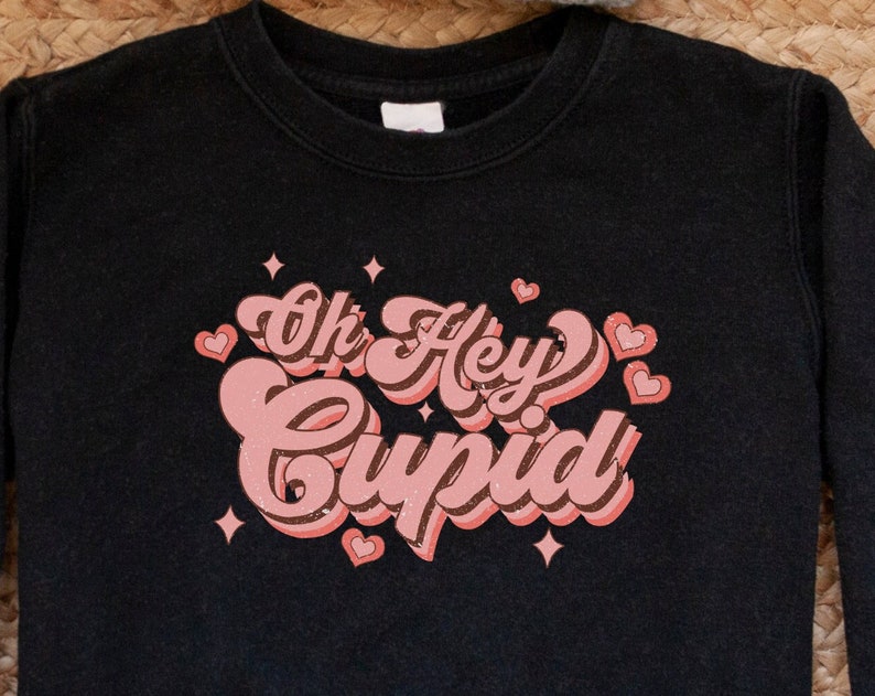 Toddler Valentine's Day Sweatshirt, Kid's Valentine's Sweatshirt, Retro Toddler Sweatshirt, Mommy and Me Matching Style - Image 2