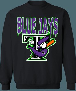 Toronto Blue Jays HALLOWEEN Retro MLB Crewneck Sweatshirt Hoodie Shirt Gifts for Fans