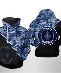 Toronto Maple Leafs Hoodie Nhl Camo Team 3D Hoodie Zip Hoodie, 3D All Over Print Hoodie Zip Hoodie