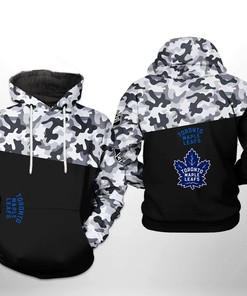 Toronto Maple Leafs Hoodie Nhl Camo Veteran 3D Hoodie Zip Hoodie, 3D All Over Print Hoodie Zip Hoodie