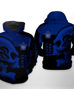 Toronto Maple Leafs Hoodie Nhl Skull 3D Hoodie Zip Hoodie, 3D All Over Print Hoodie Zip Hoodie