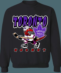 Toronto Raptors Maple Leafs Retro NBA/NHL Crewneck Sweatshirt Hoodie Shirt Gifts for Fans