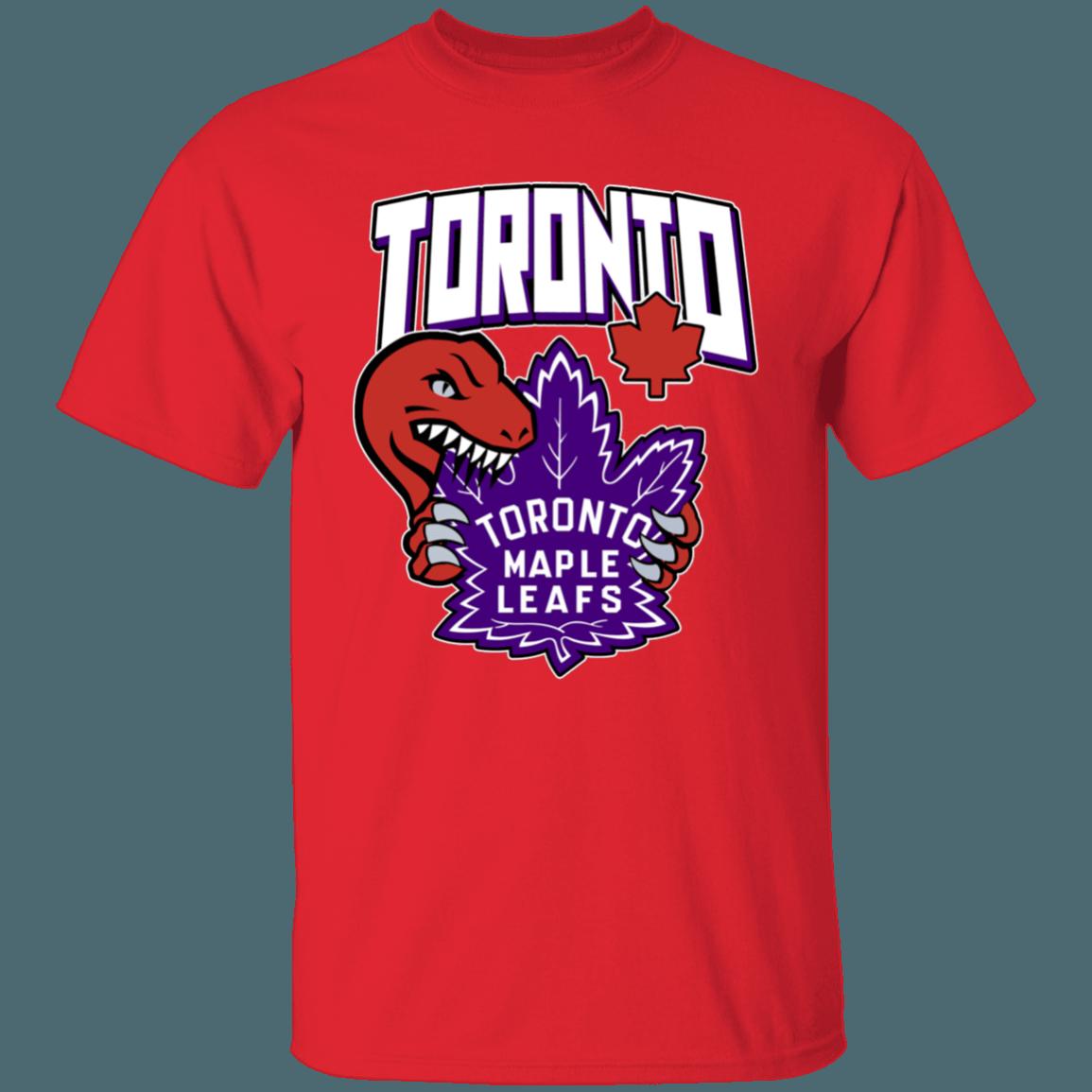 Toronto Raptors X Maple Leafs NBA NHL T-Shirt Sweatshirt Hoodie Gifts for Fans - Image 2