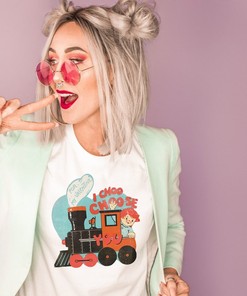 Train Valentine Tshirt, Choo Choo Choose You Tee, 1950's Kitschy Unisex Shirt