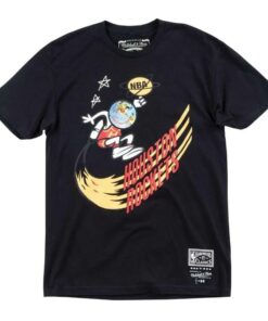 Travis Scott x Mitchell And Ness x Houston Rockets Tshirt Hoodie Crewneck Sweatshirt Reprinted Full Color Full Size Gifts for NBA Fans