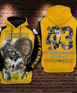 Troy Polamalu Nfl 3D All Over Print Zip Up Hoodie Option