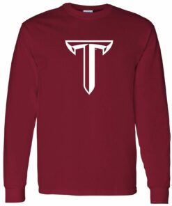 Troy Trojans Primary Logo Shirt Sweatshirt Pullover Hoodie Reprinted Full Color Full Size