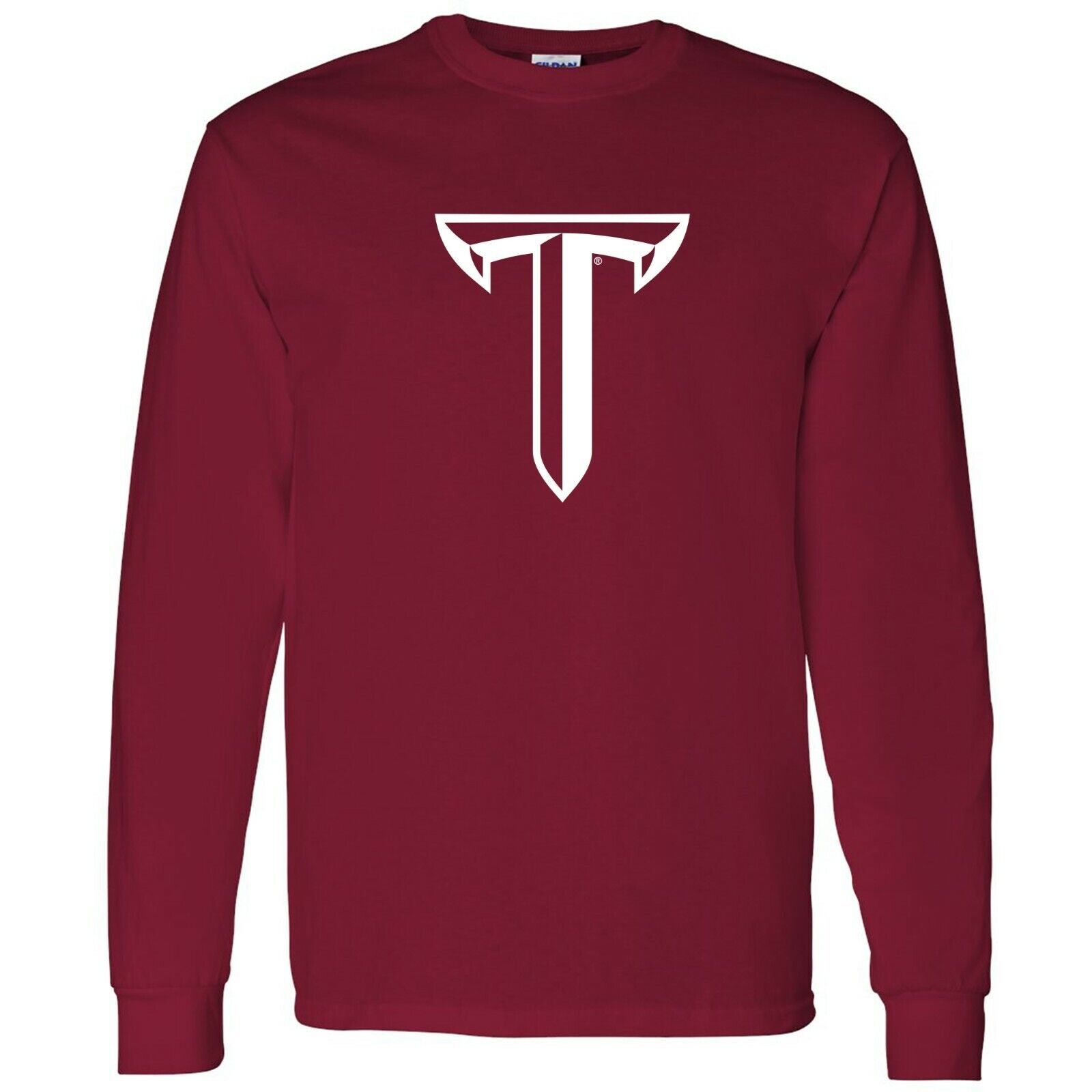 Troy Trojans Primary Logo Shirt Sweatshirt Pullover Hoodie Reprinted Full Color Full Size