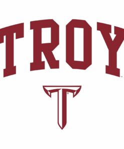 Troy University Trojans Arch Logo Shirt Sweatshirt Pullover Hoodie Reprinted Full Color Full Size
