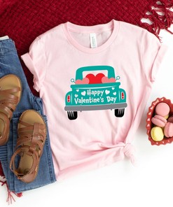 Truck Heart Valentines Day Shirt, Valentines Day Shirts For Mom, Heart Shirt, Cute Valentine Shirt, Cute Valentine Tee, Valentines Day Gift