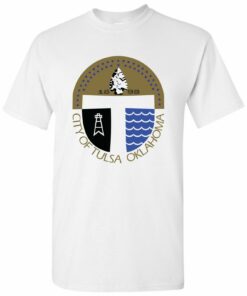 Tulsa US City Flag Basic Shirt Sweatshirt Pullover Hoodie Reprinted Full Color Full Size