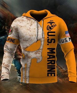 Us Marine Corps Nfl 3D All Over Print Zip Up Hoodie Option
