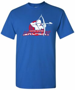 USA Archery - Bow Arrow Sports Competition Shirt Sweatshirt Pullover Hoodie Reprinted Full Color Full Size