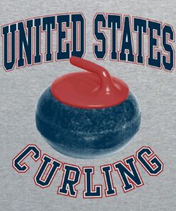 USA Curling Winter Sports Games Shirt Sweatshirt Pullover Hoodie Reprinted Full Color Full Size