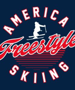 USA Freestyle Skiing - Winter Sports Shirt Sweatshirt Pullover Hoodie Reprinted Full Color Full Size