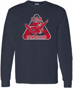USA Snowboarding - Winter Sports Shirt Sweatshirt Pullover Hoodie Reprinted Full Color Full Size