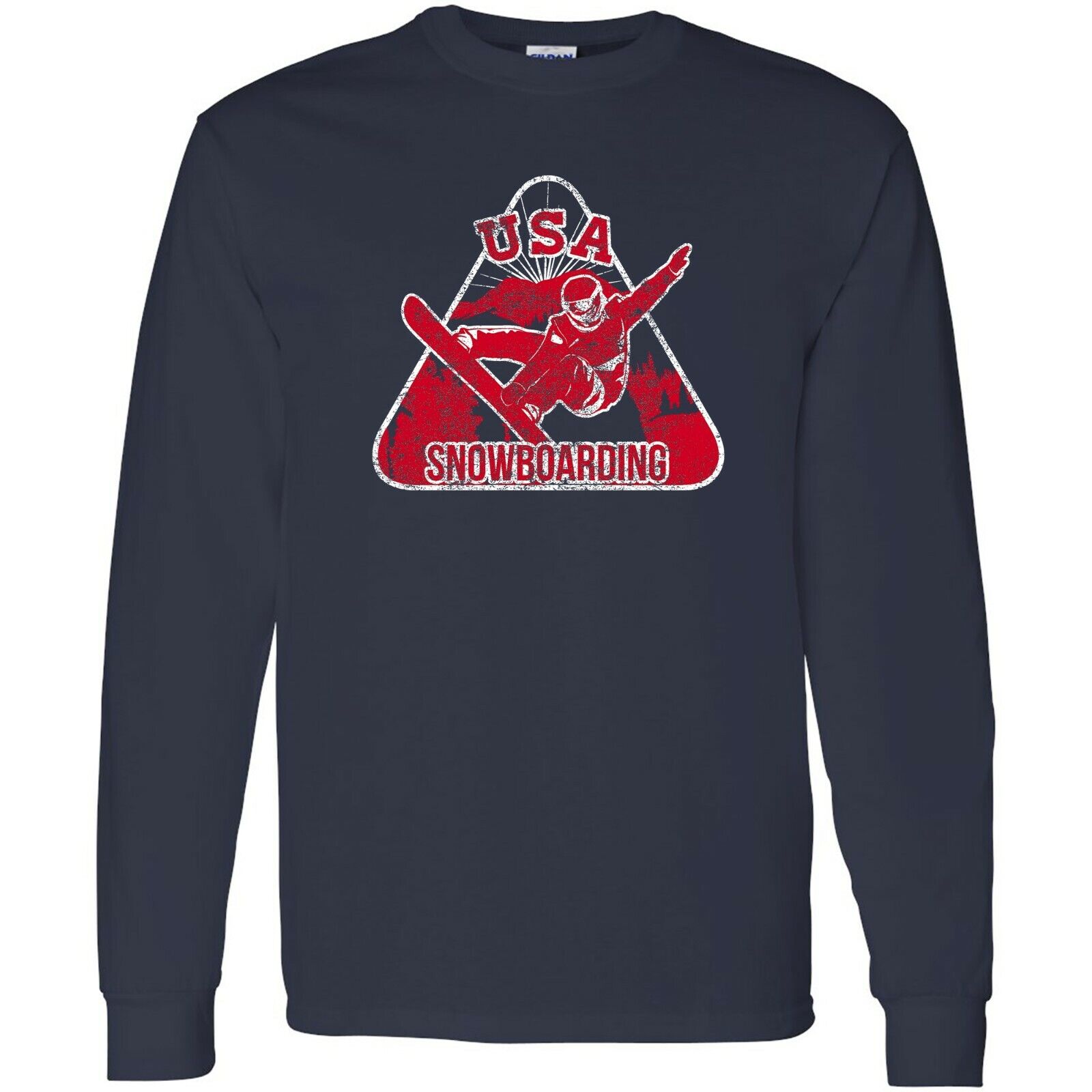 USA Snowboarding - Winter Sports Shirt Sweatshirt Pullover Hoodie Reprinted Full Color Full Size
