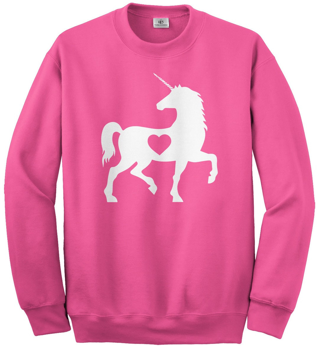 Unicorn Heart Love Unisex Youth Sweatshirt Valentine Gifts