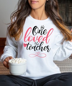 Unisex Crewneck Sweatshirt, Valentine's day Shirt, Teacher Sweatshirt, Teacher Gift, Valentine's Day Gift
