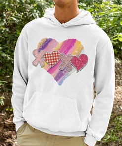 Unisex Hoodie with XOXO Heart Print: Valentine's Day and Couple's Outfit