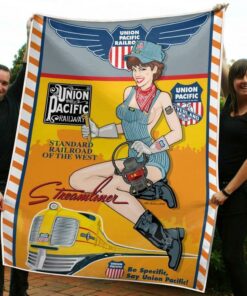 Up Union Pacific Railway Railroad Unionpacific Blanket