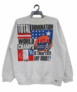 Usa Basketball Team Championship Sweatshirt Big Logo Tshirt Pullover Hoodie Crewneck Sweatshirt Reprinted Full Color Full Size Gifts for NBA Fans
