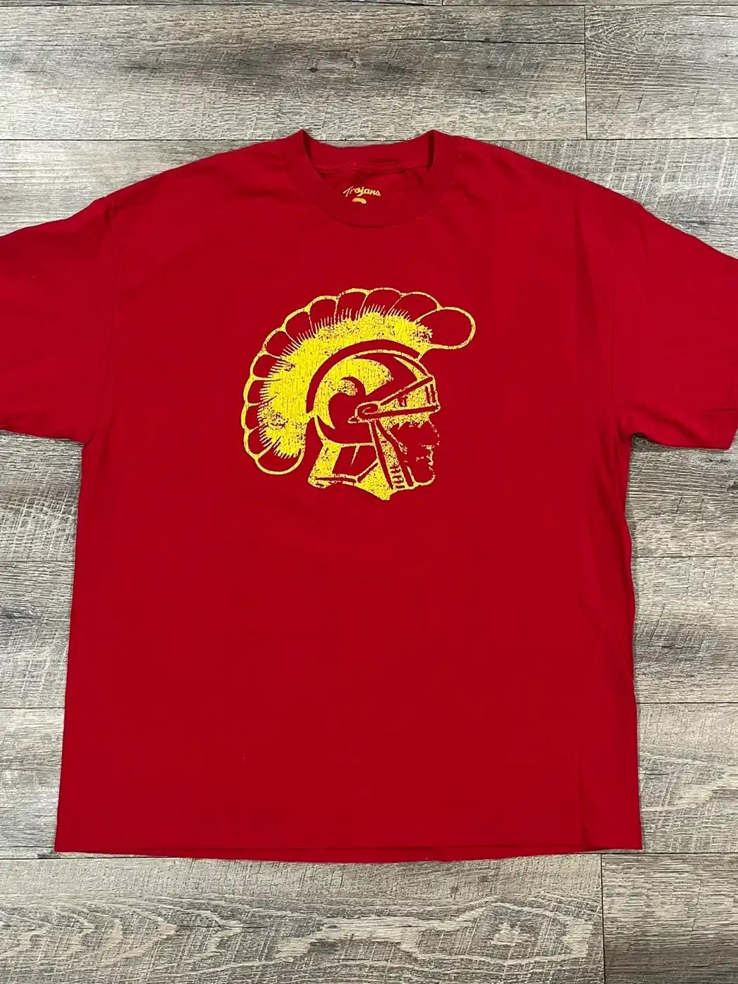 Usc Trojans Red T-Shirt Sweatshirt Pullover Hoodie Reprinted Full Color Full Size Gift For NCAA Fans