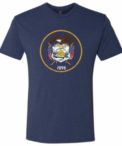 Utah Flag State Pride Hometown Premium Triblend Shirt Sweatshirt Pullover Hoodie Reprinted Full Color Full Size