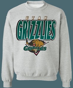 Utah Grizzlies Vintage ECHL Hockey Crewneck Sweatshirt Hoodie Shirt Gifts for Fans