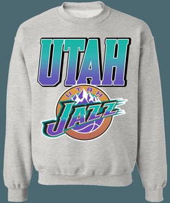 Utah Jazz GRADIENT Retro NBA Crewneck Sweatshirt Hoodie Shirt Gifts for Fans