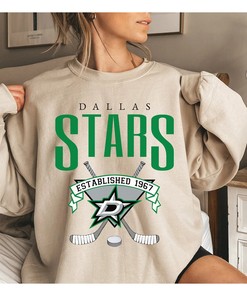 VIntage NHL Dallas Stars EST 1967 Sweatshirt, 2022-23 Dallas Stars Shirt, Ice Hockey Shirt, Unisex T-shirt Sweater Hoodie