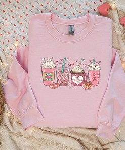 Valentine Coffee Sweatshirt, Women's Valentines Day Sweatshirt, Valentines Day Sweater, Valentines Sweater, Valentines Day Sweatshirt,