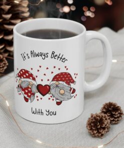 Valentine Gnome Mug, Valentines Day Mug, Funny Valentine Mug, Gnome Coffee Mug, Happy Valentines Day, Gnome Gifts