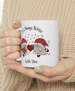 Valentine Gnome Mug, Valentines Day Mug, Funny Valentine Mug, Gnome Coffee Mug, Happy Valentines Day, Gnome Gifts