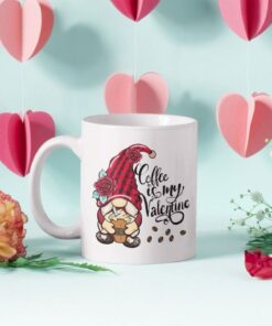 Valentine Gnome Mug, Valentines Mug, Valentines Gift, Gift For Him, Valentines Day Gift, Anniversary Gift, Coffee Lover