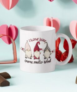 Valentine Gnome Mug, Valentines Mug, Valentines Gift, Gift For Him, Valentines Day Gift, Anniversary Gift, Gnome Gift