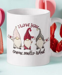 Valentine Gnome Mug, Valentines Mug, Valentines Gift, Gift For Him, Valentines Day Gift, Anniversary Gift, Gnome Gift