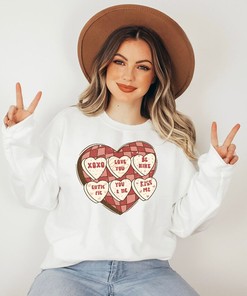 Valentine Heart Unisex Crewneck Sweatshirt, Be Mine SweatShirt, You and Me Sweatshirt, Love You Sweatshirts