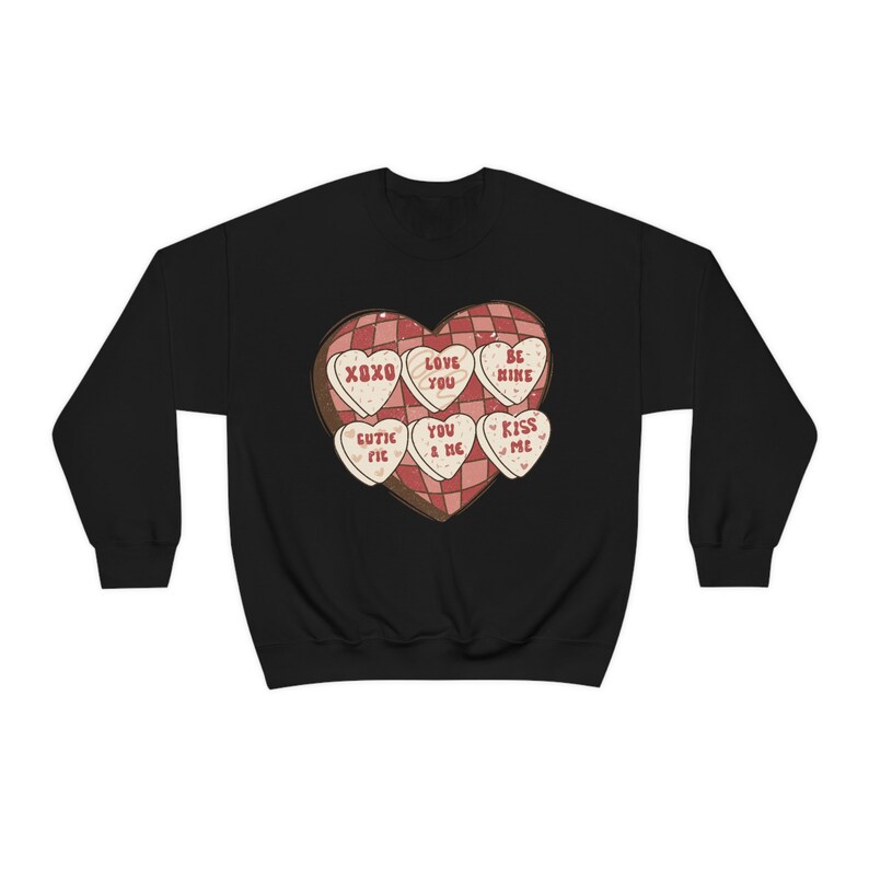Valentine Heart Unisex Crewneck Sweatshirt, Be Mine SweatShirt, You and Me Sweatshirt, Love You Sweatshirts - Image 3