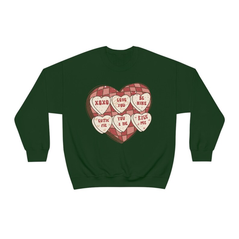 Valentine Heart Unisex Crewneck Sweatshirt, Be Mine SweatShirt, You and Me Sweatshirt, Love You Sweatshirts - Image 4