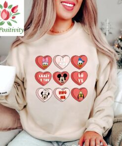 Valentine Mickey And Friends Shirt, Hug Me Shirt, Be Mine Shirt, Disney Valentine Shirt, Valentine's day sweatshirt, Vday disney hoodie