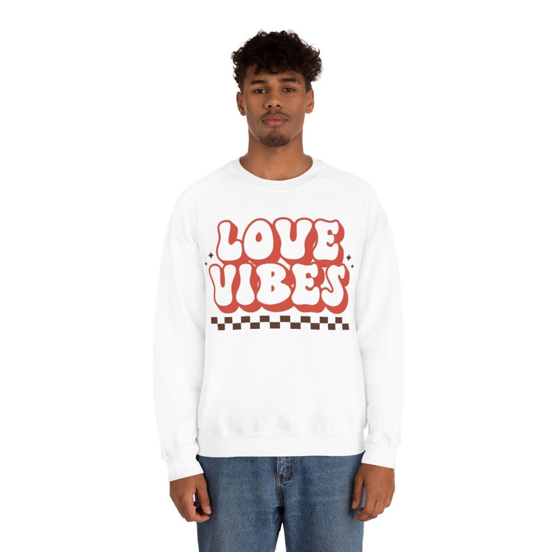 Valentine Sweatshirt, Love Vibes, Fun Valentine shirt, Valentine's Day Sweatshirt, Valentine's Outfit, Valentine's Day 2023, Be my valentine - Image 4