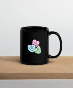 Valentine's Conversation Hearts Mug, Valentines Day Coffee Mug, 15 Oz Mug, Pink Hearts Coffee Mug, Valentines Kitchen