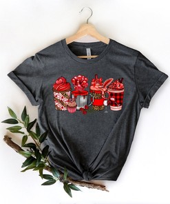 Valentines Day Coffee Drink Sweatshirt, Drink lover Shirt, Valentines Day Shirts For Woman, Valentines Day Gift, Happy Valentine's Day Shirt