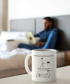 Valentine's Day Early Years And Now Mug, Funny Valentine's Mug, Naughty Valentine's Mug, Valentine's For Her