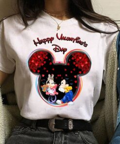 Valentine's Day Gift Disney Mickey Mouse Crewneck High-Quality Shirt Style Unisex T-shirt Family Birthday Gift Adult Kid Toddler Tee 11