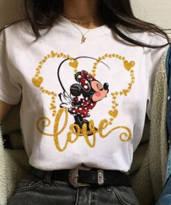Valentine's Day Gift Disney Mickey Mouse Crewneck High-Quality Shirt Style Unisex T-shirt Family Birthday Gift Adult Kid Toddler Tee 12